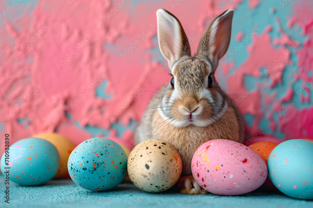 easter bunny and easter eggs easter bunny and easter eggs