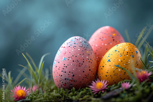 Easter eggs, holiday and tradition