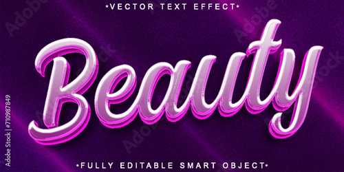Shiny Pink Beauty Vector Fully Editable Smart Object Text Effect