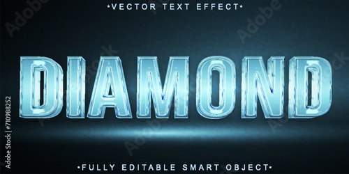 Shiny Luxury Rich Jewelry Diamond Vector Fully Editable Smart Object Text Effect