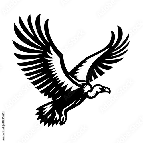 Flying Vulture Vector Logo Art
