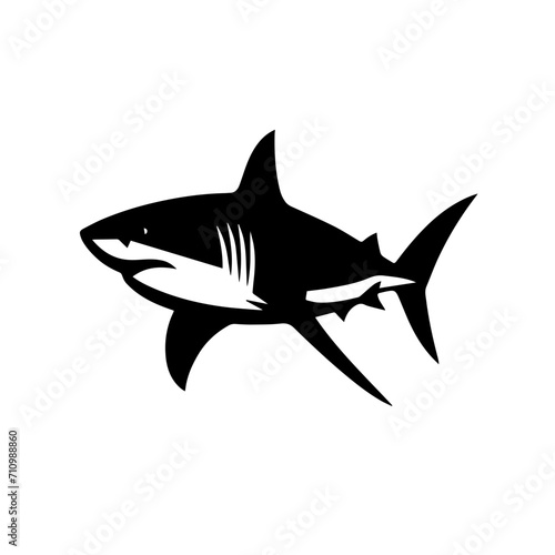 Great White Shark Vector Logo Art