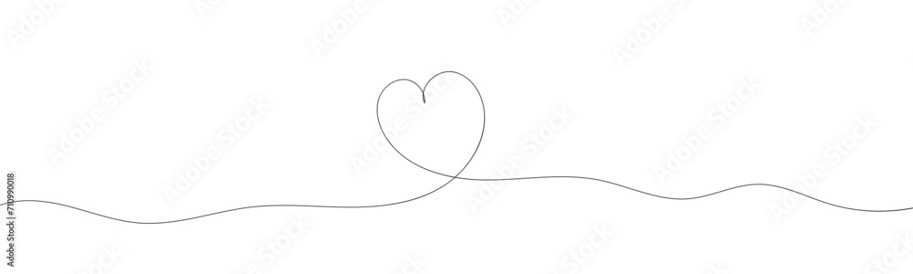 Heart. Continuous line art drawing. Hand drawn doodle vector illustration in a continuous line. Line art decorative design Heart. Continuous line art drawing. Hand drawn doodle vector illustration in a continuous line. Line art decorative design