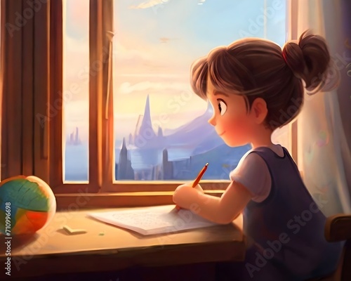 child reading a book