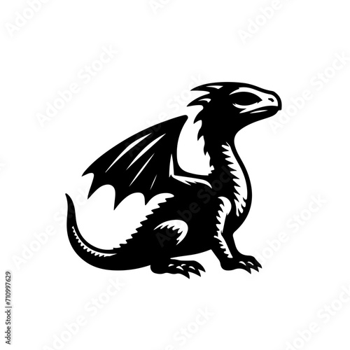 Fototapeta Naklejka Na Ścianę i Meble -  Baby Dragon Vector Logo Art