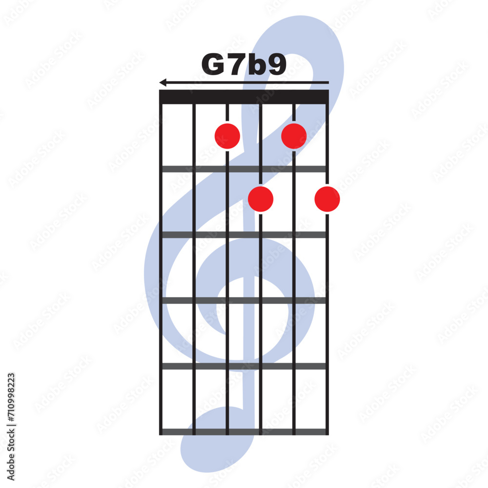 G7 b9 guitar chord icon G7 b9 guitar chord icon