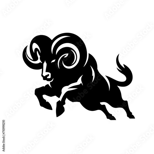 Charging Ram Vector Logo Art