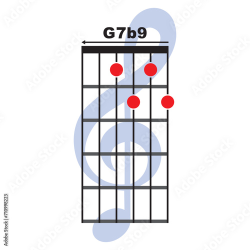 G7 b9 guitar chord icon