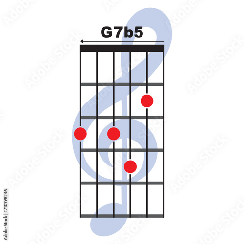 G7 b5 guitar chord icon