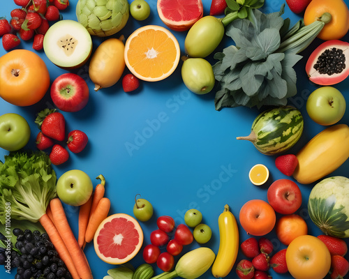 healthy food background with copy space