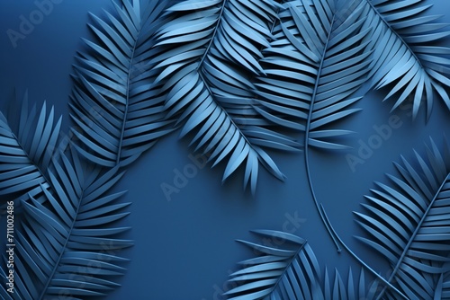 Blue leaves background