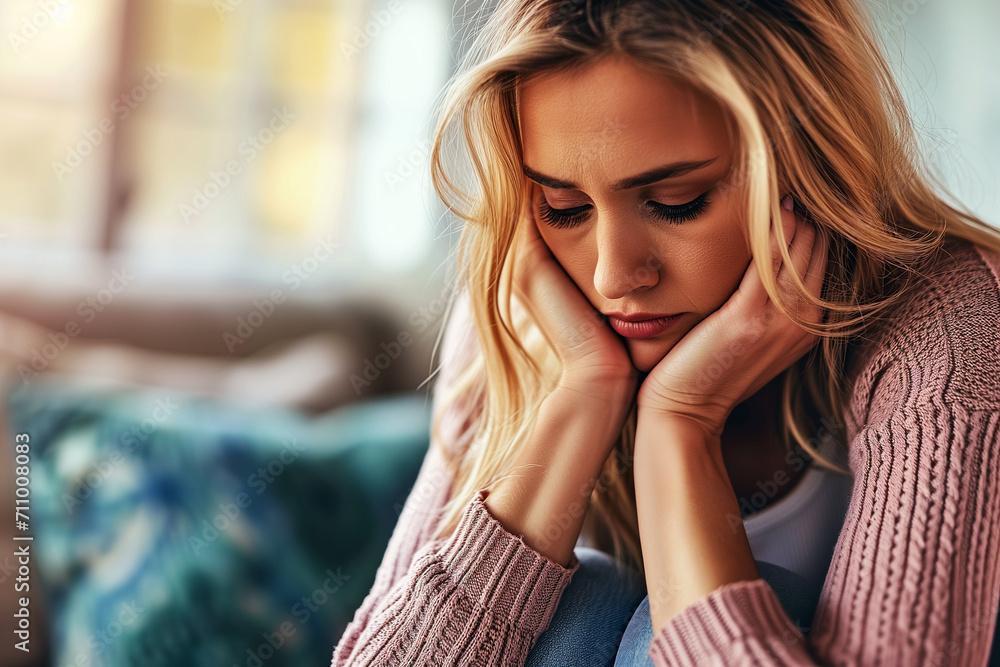Worried Woman Deep in Thought Worried Woman Deep in Thought