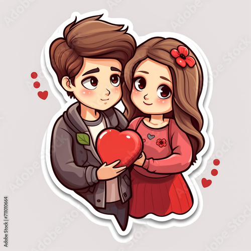Valentine day kissing couple  cuddling kissing boy and girl  lovely woman and man  vector art and illustration valentine portrait of romance couple. copy space and design assest  for stickers