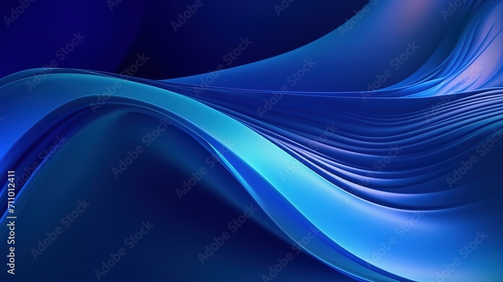 Fototapeta premium Abstract Blue fluid wave background. Modern poster with gradient 3d flow shape. futuristic wave background.