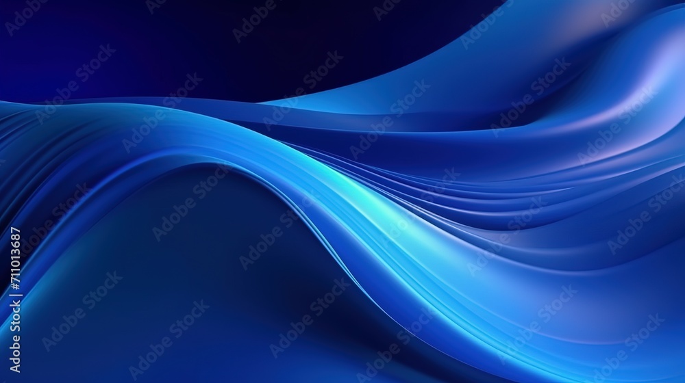 Fototapeta premium Abstract Blue fluid wave background. Modern poster with gradient 3d flow shape. futuristic wave background.