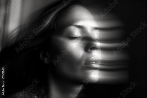 Abstract Portrait of a Woman in Contemplation