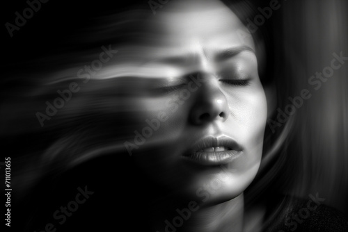 Abstract Portrait of a Woman in Contemplation