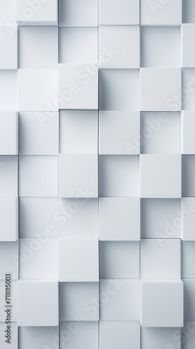 Abstract illustration of white cubes background. Futuristic background with geometric shapes.