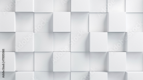 Abstract illustration of white cubes background. Futuristic background with geometric shapes.