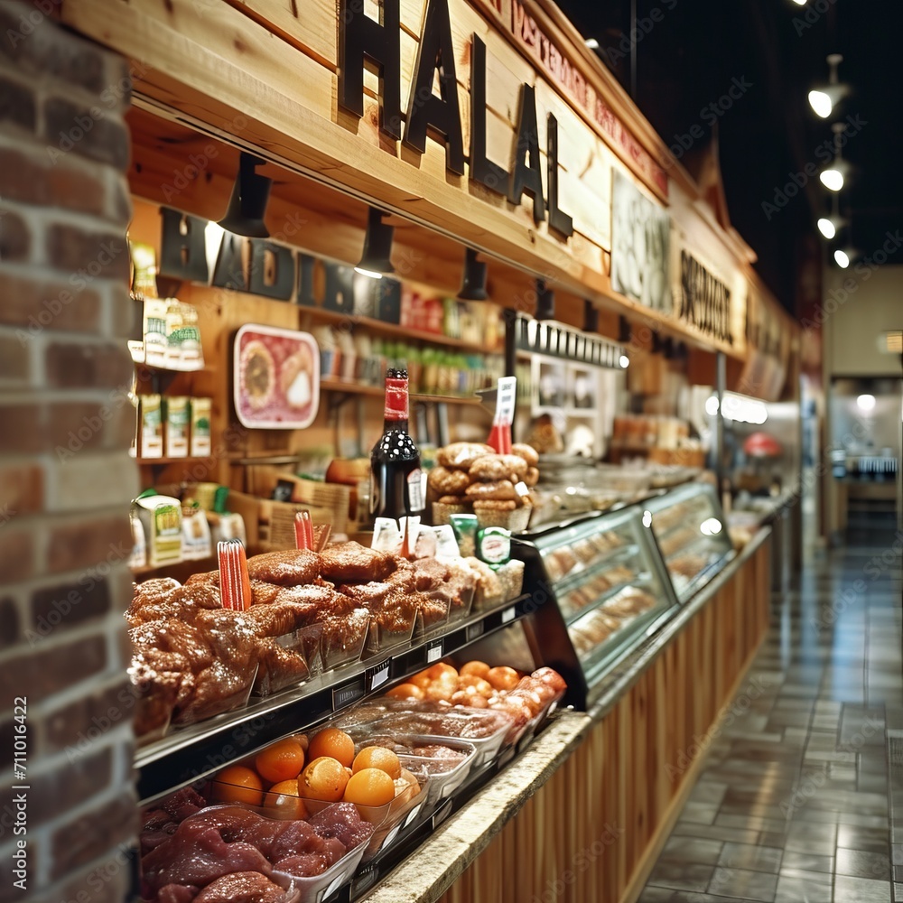 Halal In Store Fixture The inscription