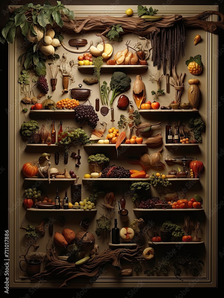 Gourmet Food Wall Art: Showcasing Culinary Masterpieces in Exquisite Visual Delights