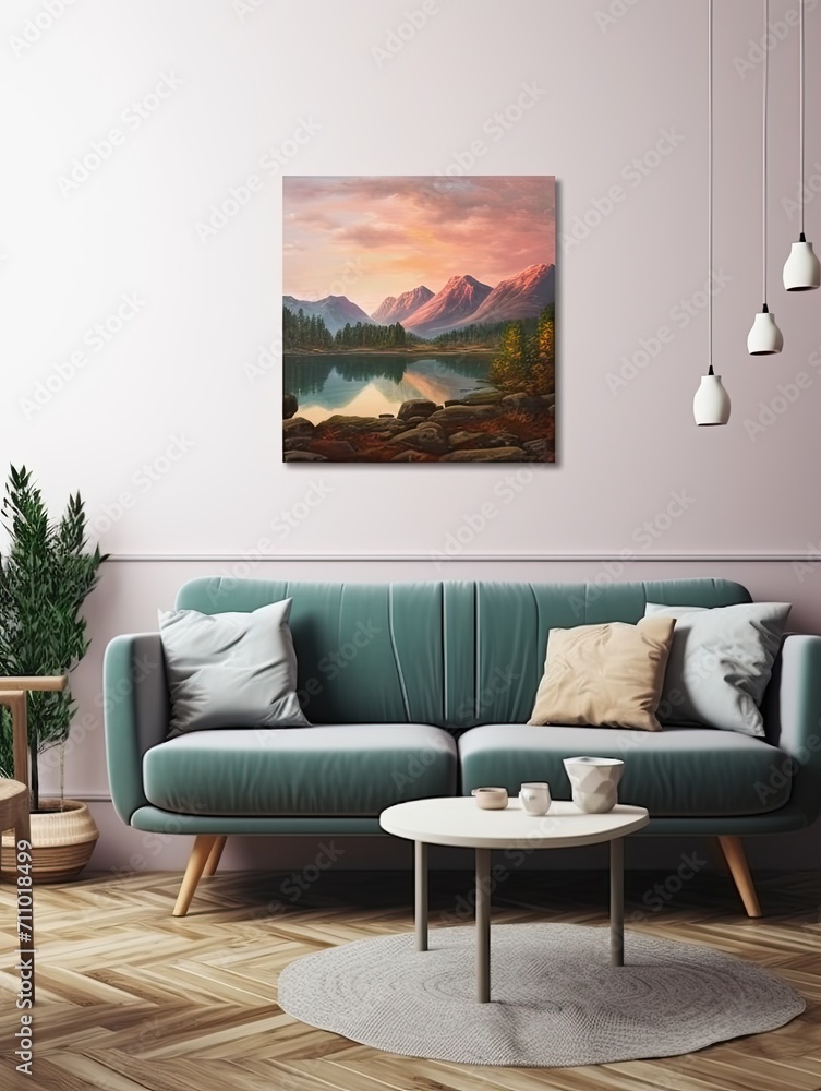 Fototapeta premium Tranquil Landscapes: Captivating Freshwater Lakes Wall Prints