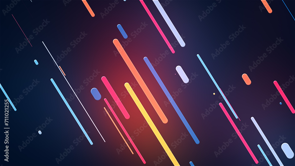 Abstract Illustration of glowing falling lines in a 2D style, CGI glow wallpaper Abstract Illustration of glowing falling lines in a 2D style, CGI glow wallpaper