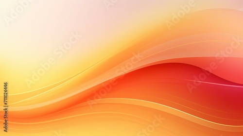 Abstract Yellow and Red Wave Background. Color gradient ombre. Wavy blurry lines background.