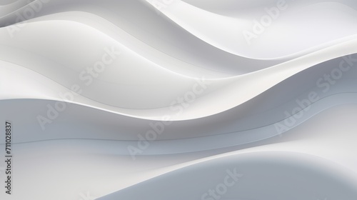 Futuristic White Abstract Perspective Waves on Grey Background AI Generated © Alex