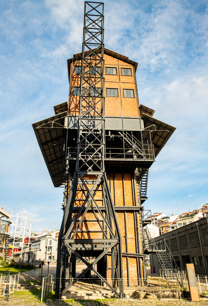 One of the historical buildings in Istanbul, the gas plant building that produces gas from coal, located in the Kadıköy district, made of brick and steel. One of the historical buildings in Istanbul, the gas plant building that produces gas from coal, located in the Kadıköy district, made of brick and steel.