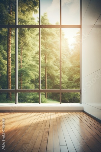 Bright and Airy Room with a View of the Forest