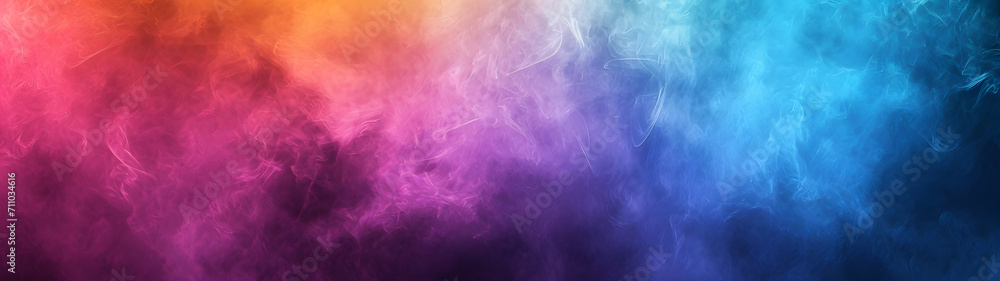 Fototapeta premium A vibrant display of artistry and emotion, a magenta and violet smoke dances through the lilac sky, splashing the world with a rainbow of colorfulness