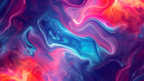 An explosion of vibrant hues dances across the canvas, merging in a mesmerizing display of abstract fractal art