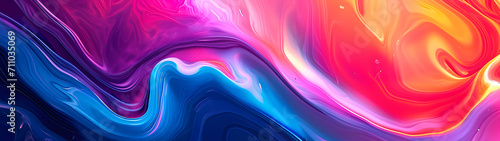 Vibrant hues swirl and collide in an abstract fractal wave, evoking a sense of ethereal beauty and infinite possibility through the skillful use of vector graphics and striking shades of magenta, pur photo