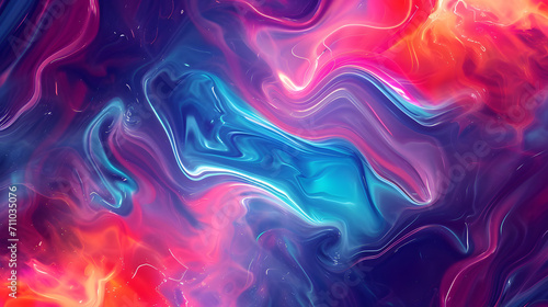 An explosion of vibrant hues dances across the canvas, merging in a mesmerizing display of abstract fractal art