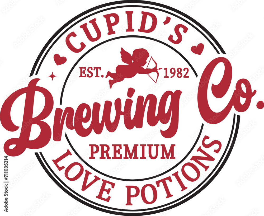 Cupid’s Brewing Company Svg, Love Potions Svg, Cupid Valentine Svg, Valentine vector Cupid’s Brewing Company Svg, Love Potions Svg, Cupid Valentine Svg, Valentine vector