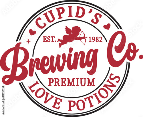 Cupid’s Brewing Company Svg, Love Potions Svg, Cupid Valentine Svg, Valentine vector