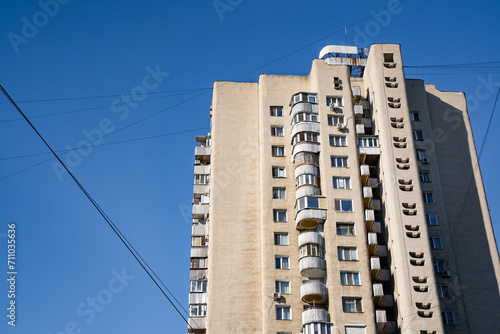 residential panel building in eastern europe