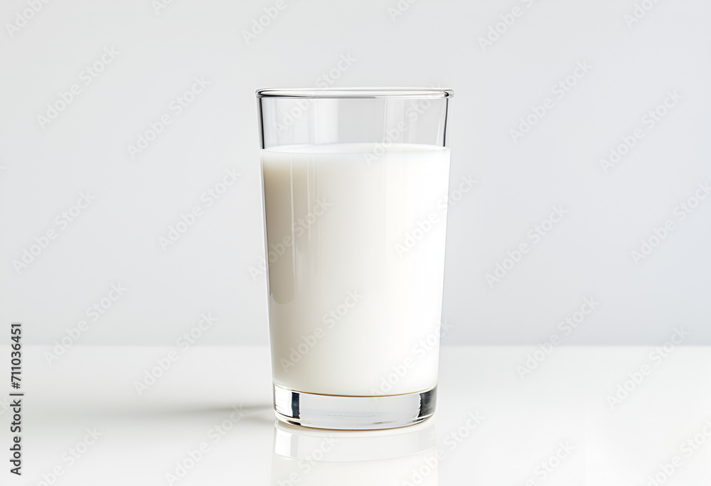 Big glass of milk on the table Big glass of milk on the table