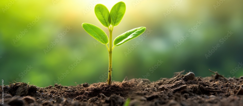 green seedlings of new growth. green seedlings of new growth.