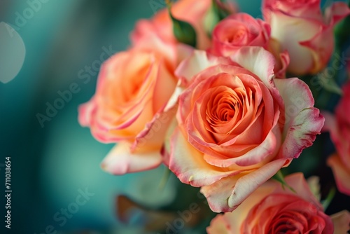 Close-Up of Roses Blooming Romantic love valentine s background