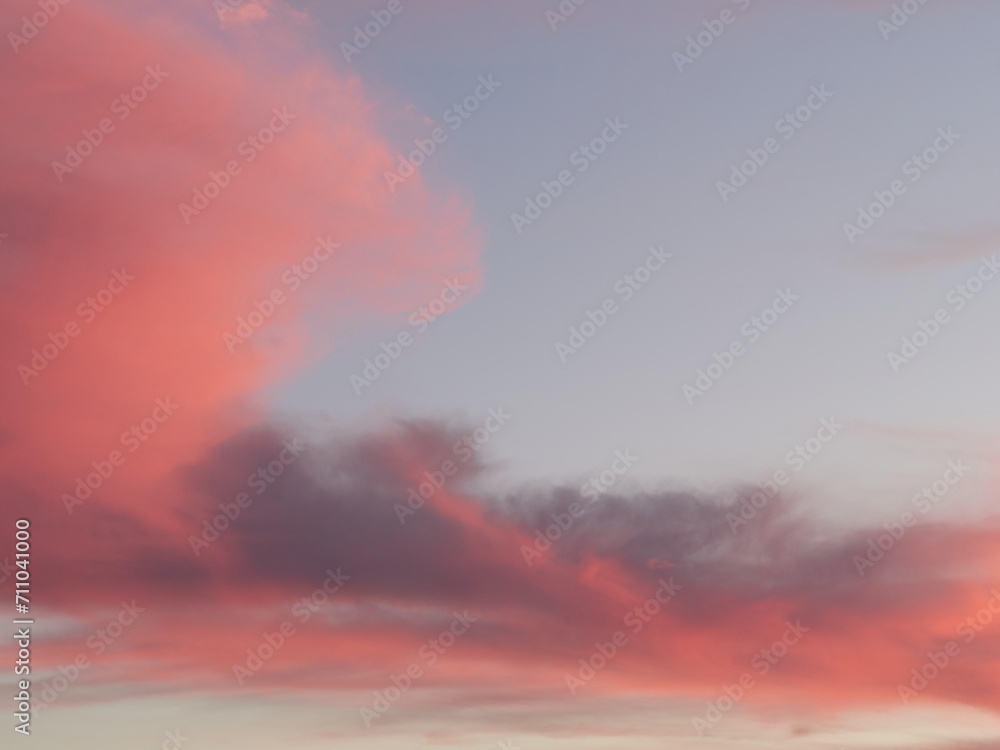 Sky with red clouds