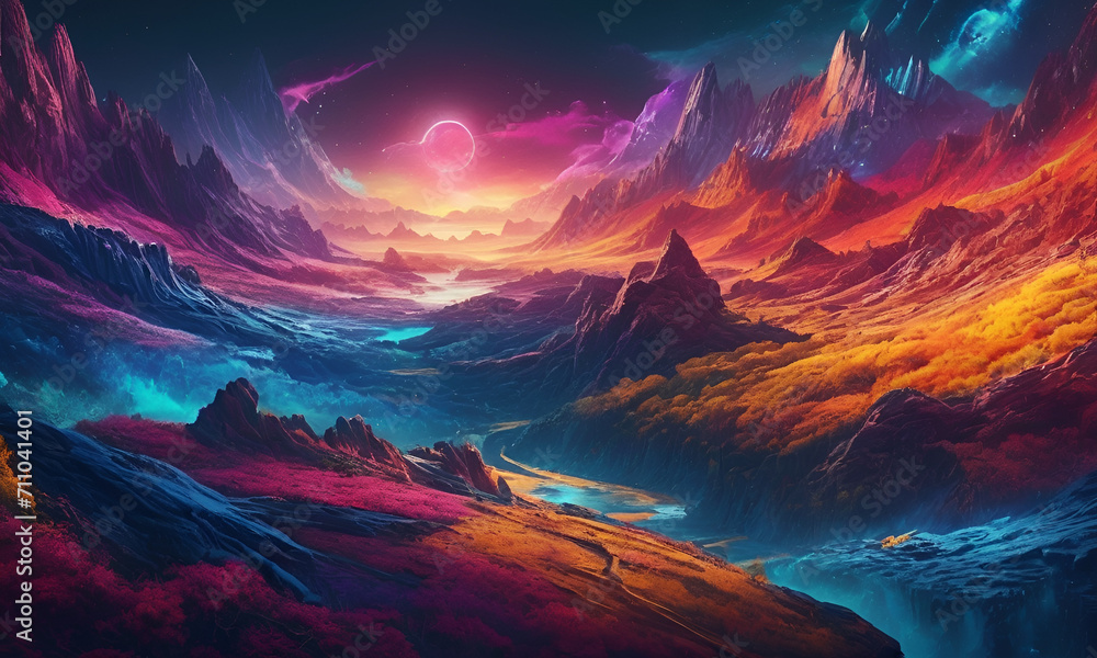 a top-tier, non-blurry abstract digital environment, captivating and dynamic, featuring high-resolution details and vibrant, futuristic elements