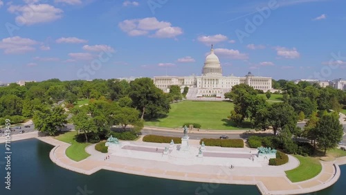 United States Capitol and Ulysses S. Grant Memorial at summer photo