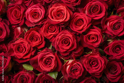 vibrant collection of red roses petal as inspiration to create captivating visuals Valentine s Day Ai Generated