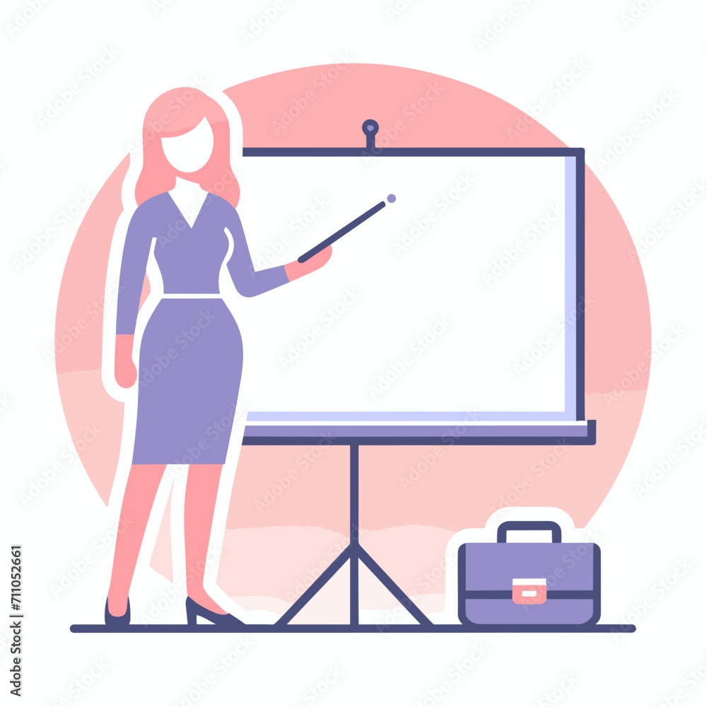 Woman doing a business presentation in the office Woman doing a business presentation in the office