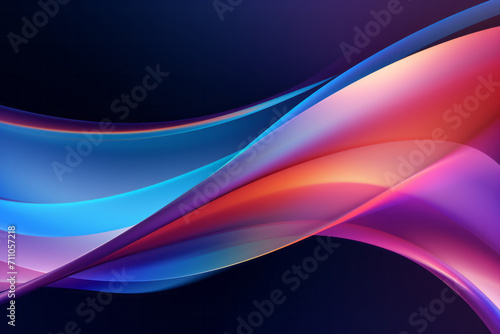 Blue and Pink Wavy Lines Background - Simple and Eye-catching Design