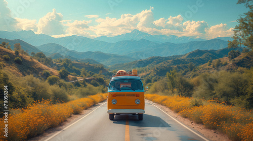 Road Trip Frienxds: the open road, nature, and the sense of freedom associated with road trips and camper van travel