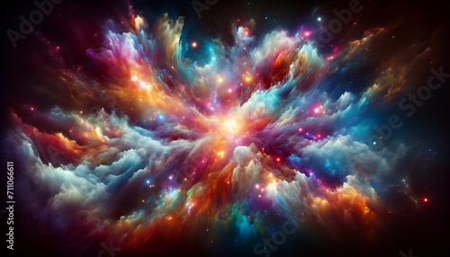 Mesmerizing Background with a Dance of Colors and Blending Galaxies in Abstract Beauty background wallpaper