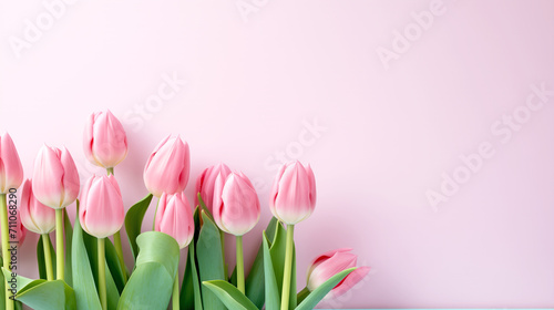 Bouquet of Delicate Pink Tulips